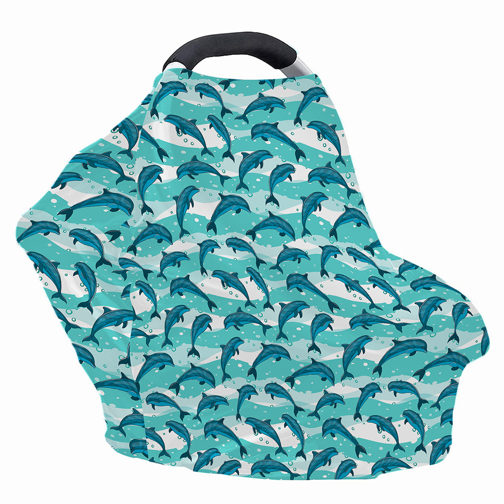 Dolphins In The Ocean Pattern Print Baby Seat Cover