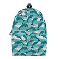 Dolphins In The Ocean Pattern Print School Backpack