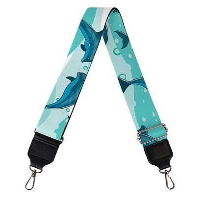 Dolphins In The Ocean Pattern Print Bag Strap