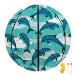 Dolphins In The Ocean Pattern Print Basketball