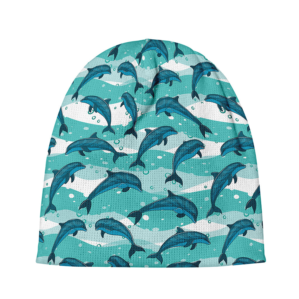 Dolphins In The Ocean Pattern Print Beanie