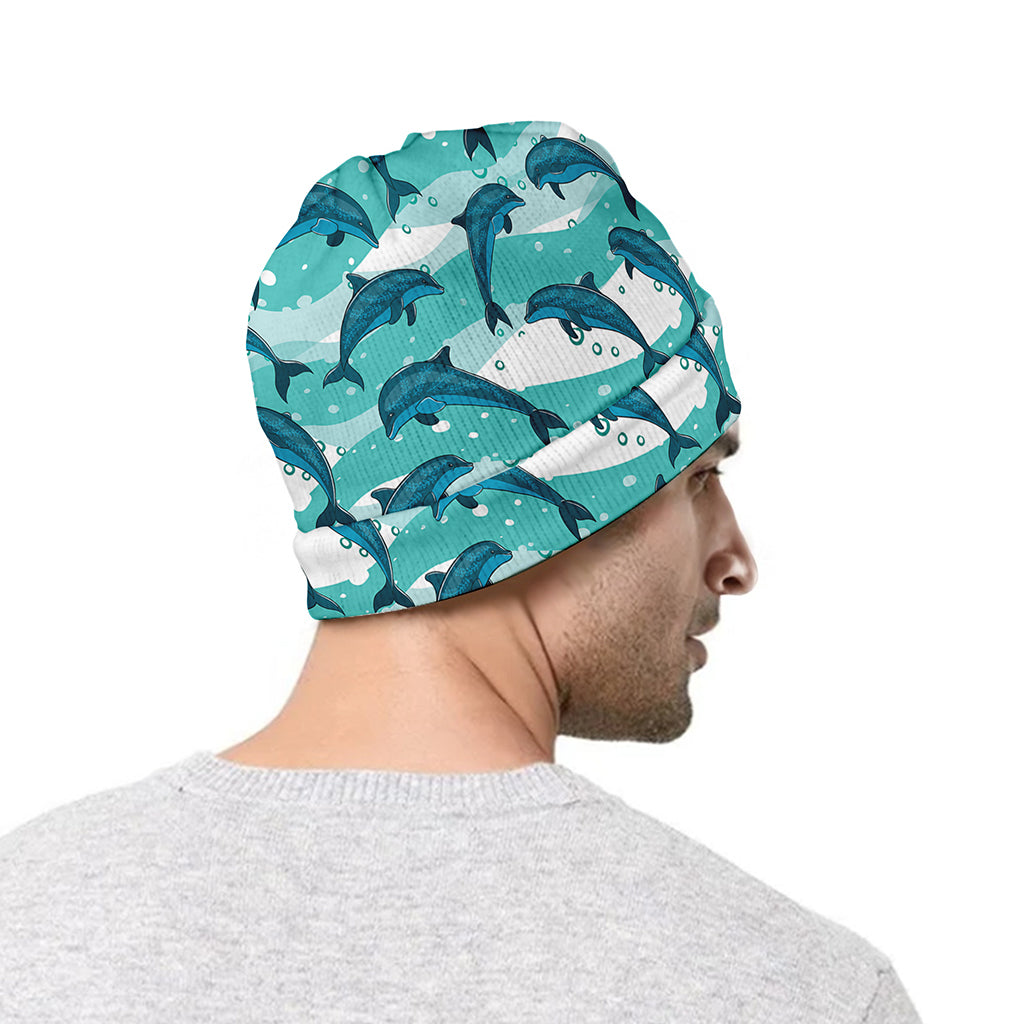 Dolphins In The Ocean Pattern Print Beanie