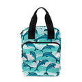 Dolphins In The Ocean Pattern Print Bible Tote Bag