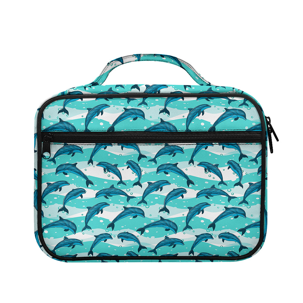 Dolphins In The Ocean Pattern Print Briefcase Bible Bag