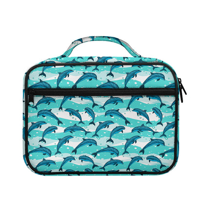 Dolphins In The Ocean Pattern Print Briefcase Bible Bag