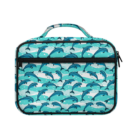 Dolphins In The Ocean Pattern Print Briefcase Bible Bag