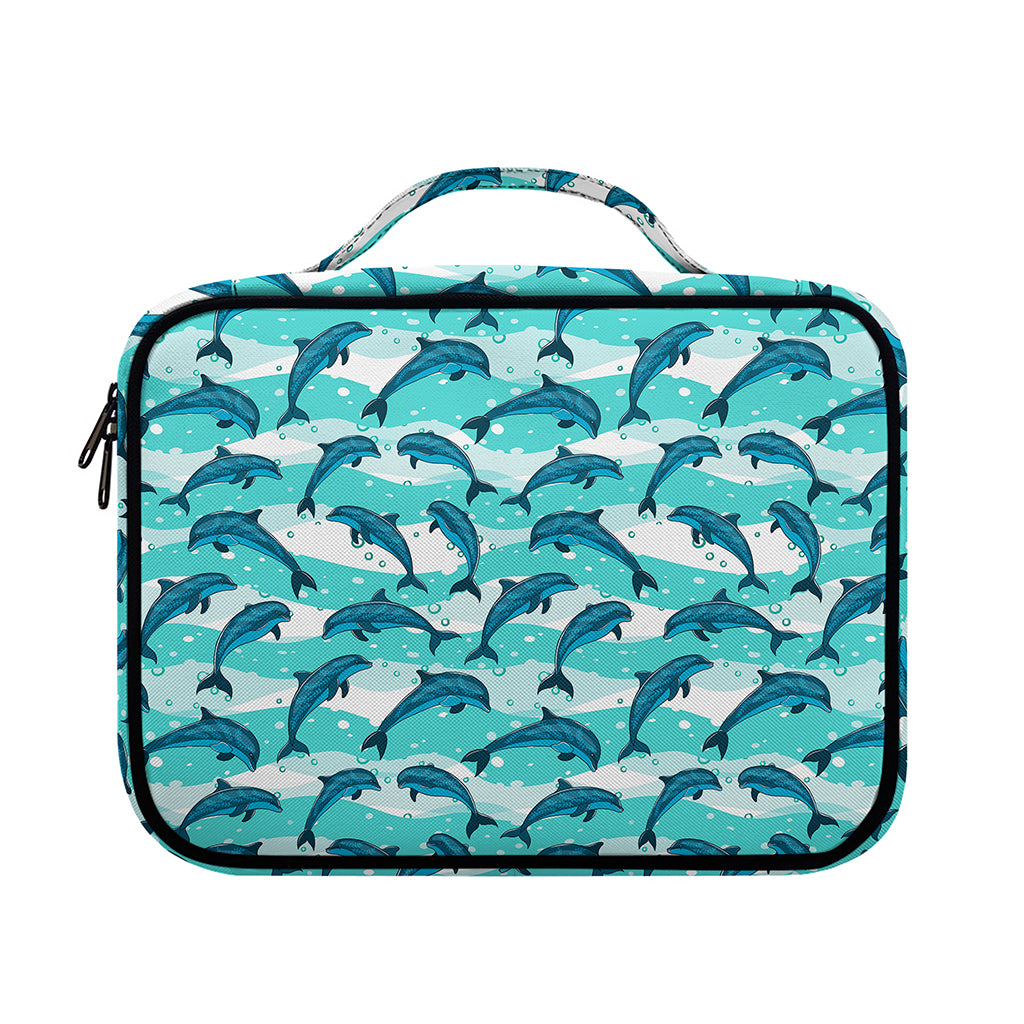 Dolphins In The Ocean Pattern Print Briefcase Bible Bag