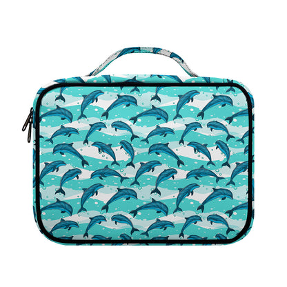 Dolphins In The Ocean Pattern Print Briefcase Bible Bag
