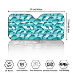 Dolphins In The Ocean Pattern Print Car Windshield Sun Shade