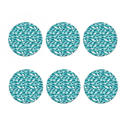 Dolphins In The Ocean Pattern Print Coaster Set