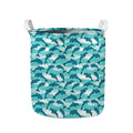 Dolphins In The Ocean Pattern Print Collapsible Laundry Basket