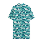 Dolphins In The Ocean Pattern Print Cotton Hawaiian Shirt