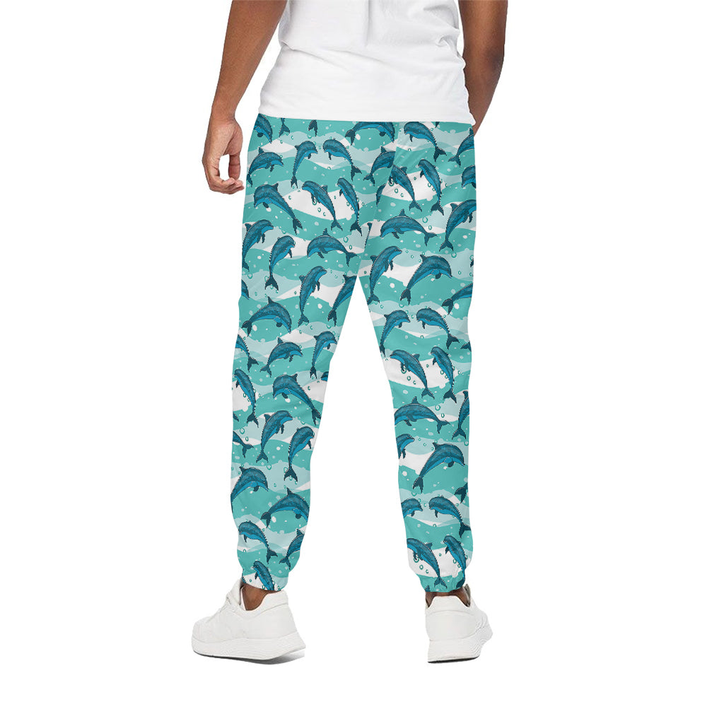 Dolphins In The Ocean Pattern Print Cotton Pants