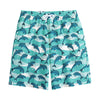 Dolphins In The Ocean Pattern Print Cotton Shorts