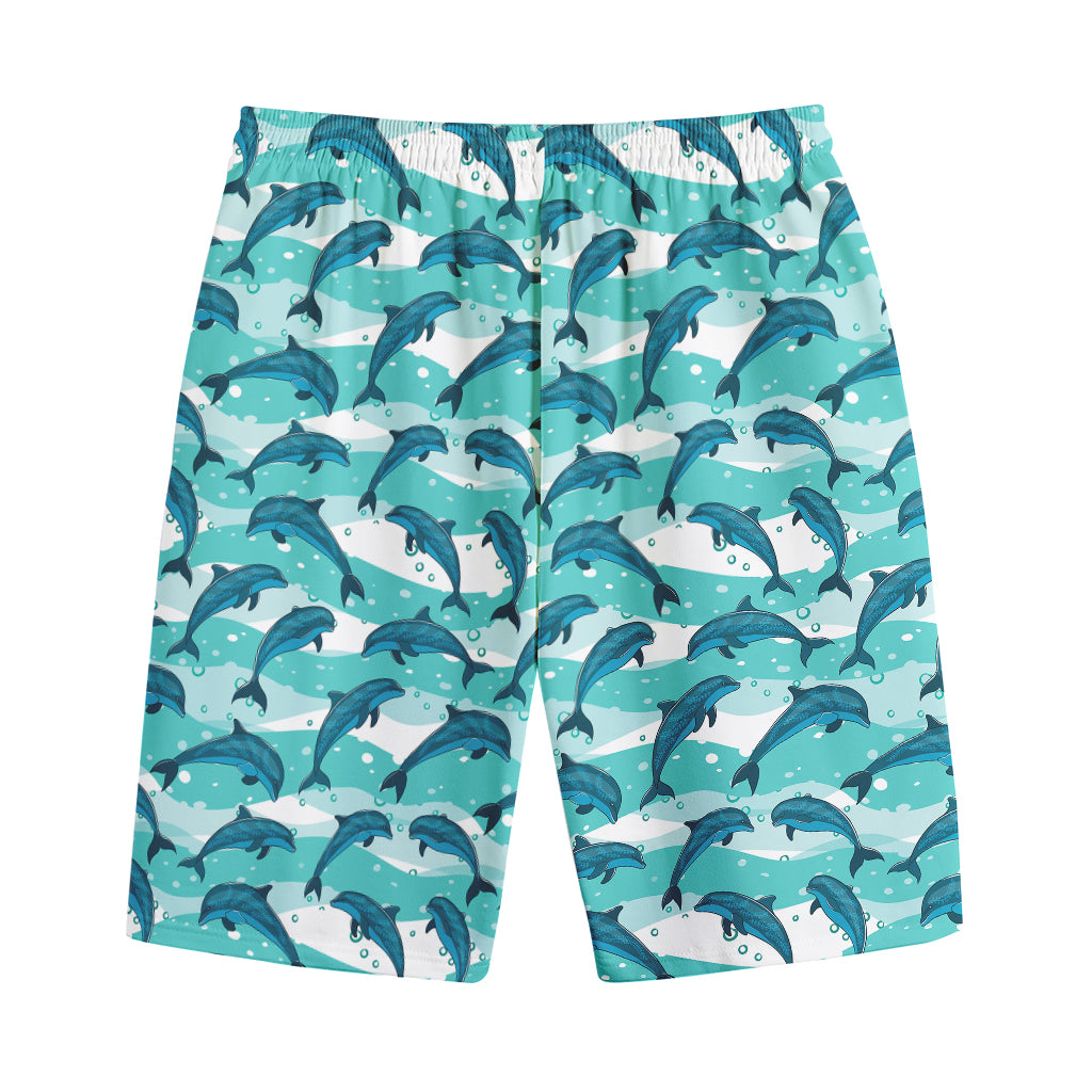 Dolphins In The Ocean Pattern Print Cotton Shorts