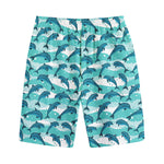 Dolphins In The Ocean Pattern Print Cotton Shorts