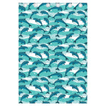 Dolphins In The Ocean Pattern Print Curtain