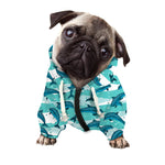 Dolphins In The Ocean Pattern Print Dog Zip Up Hoodie