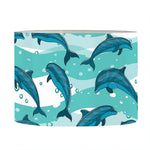 Dolphins In The Ocean Pattern Print Drum Lamp Shade