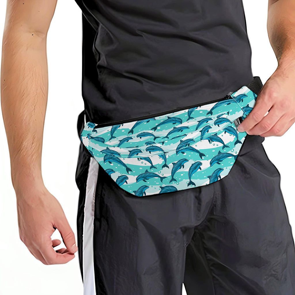 Dolphins In The Ocean Pattern Print Fanny Pack
