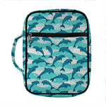 Dolphins In The Ocean Pattern Print Front Pocket Bible Bag