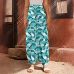 Dolphins In The Ocean Pattern Print Harem Pants