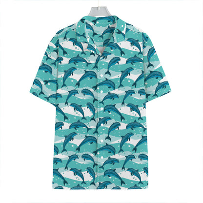 Dolphins In The Ocean Pattern Print Hawaiian Shirt
