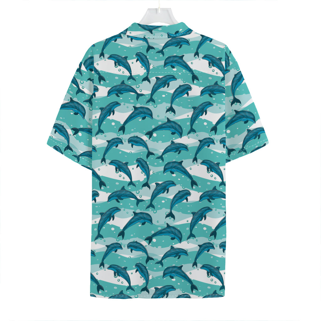 Dolphins In The Ocean Pattern Print Hawaiian Shirt