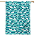 Dolphins In The Ocean Pattern Print House Flag