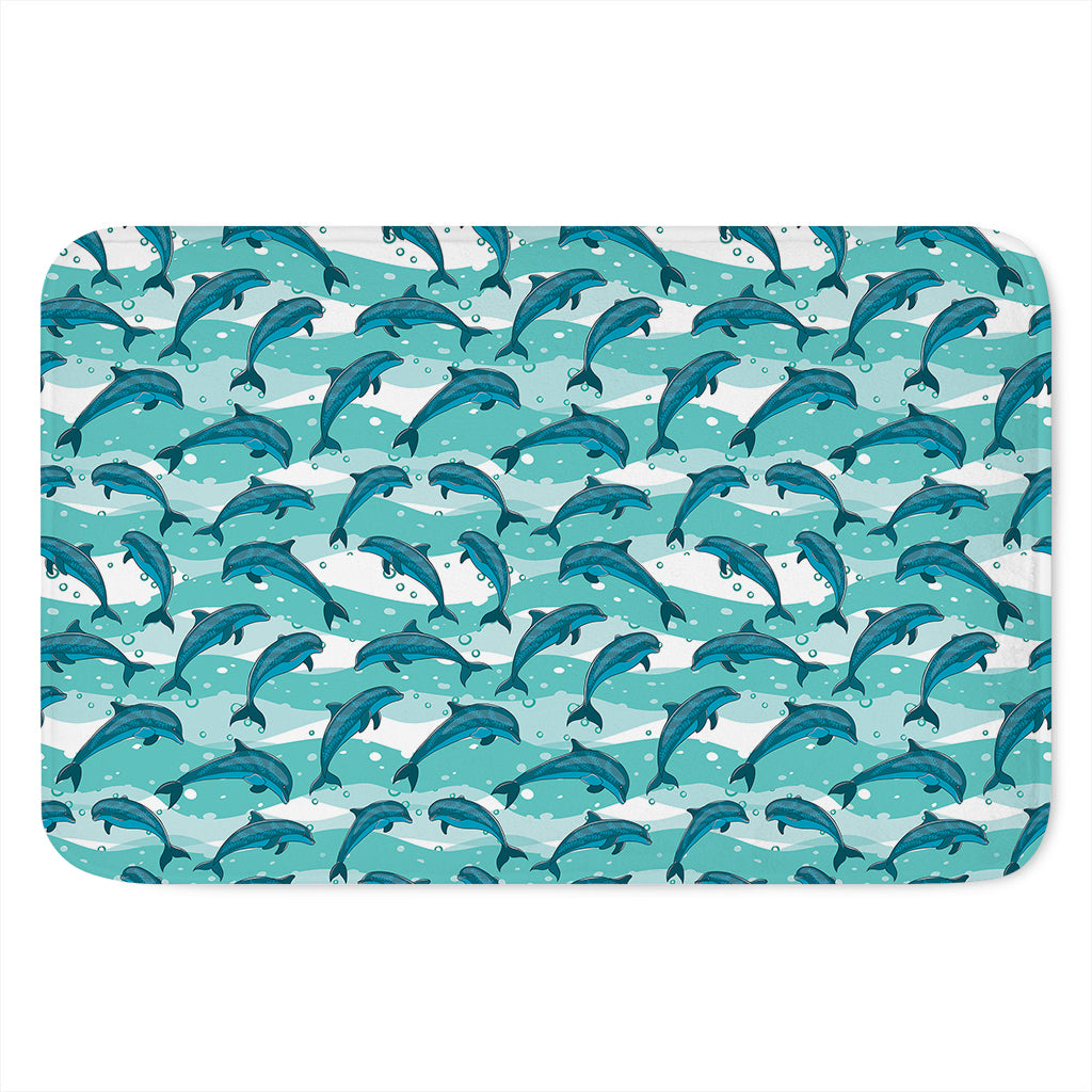 Dolphins In The Ocean Pattern Print Indoor Door Mat