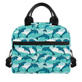 Dolphins In The Ocean Pattern Print Insulated Lunch Bag