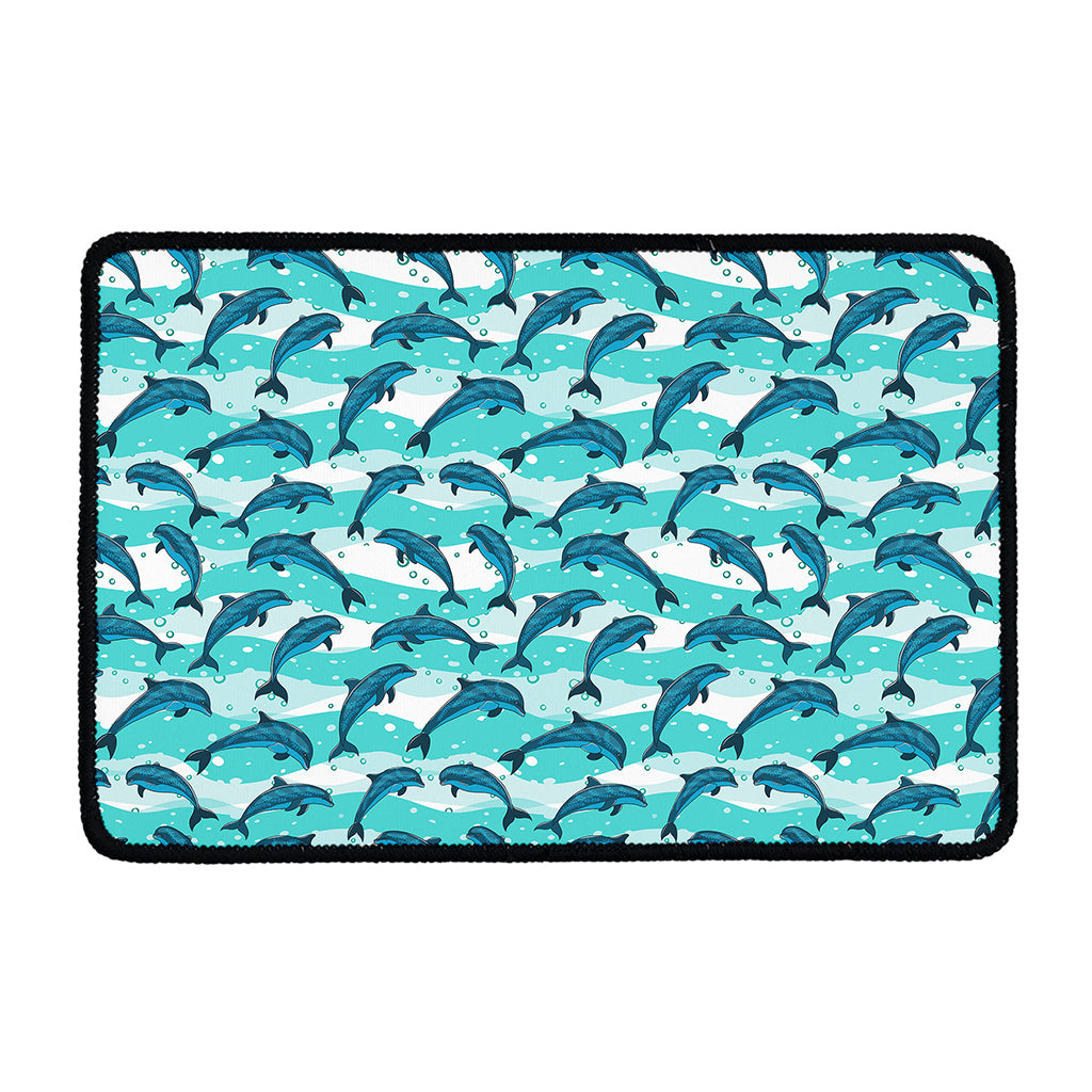 Dolphins In The Ocean Pattern Print Kitchen Mat