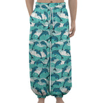 Dolphins In The Ocean Pattern Print Lantern Pants