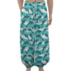 Dolphins In The Ocean Pattern Print Lantern Pants