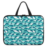 Dolphins In The Ocean Pattern Print Laptop Sleeve With Handle