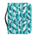 Dolphins In The Ocean Pattern Print Leather Bible Cover