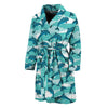 Dolphins In The Ocean Pattern Print Men's Bathrobe