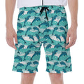 Dolphins In The Ocean Pattern Print Men's Beach Shorts