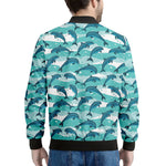 Dolphins In The Ocean Pattern Print Men's Bomber Jacket