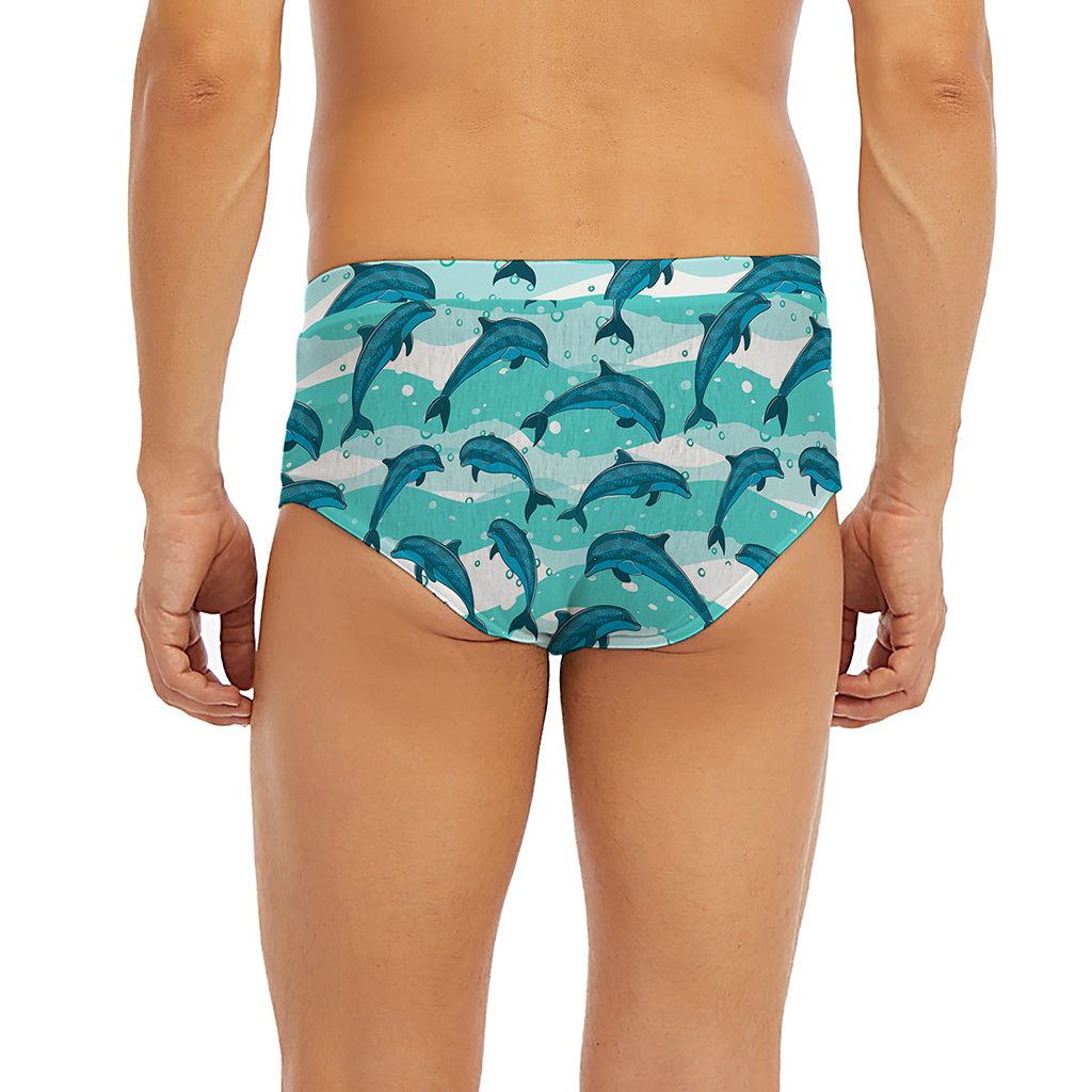 Dolphins In The Ocean Pattern Print Men's Briefs
