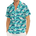 Dolphins In The Ocean Pattern Print Men's Deep V-Neck Shirt