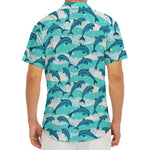 Dolphins In The Ocean Pattern Print Men's Deep V-Neck Shirt