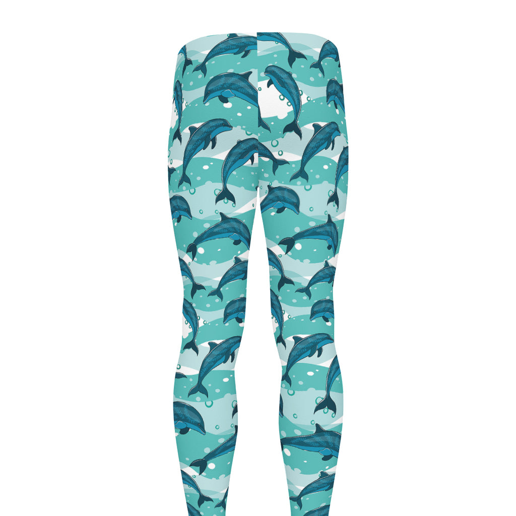 Dolphins In The Ocean Pattern Print Men's leggings
