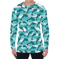 Dolphins In The Ocean Pattern Print Men's Long Sleeve T-Shirt