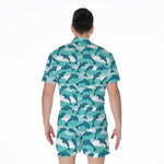 Dolphins In The Ocean Pattern Print Men's Rompers