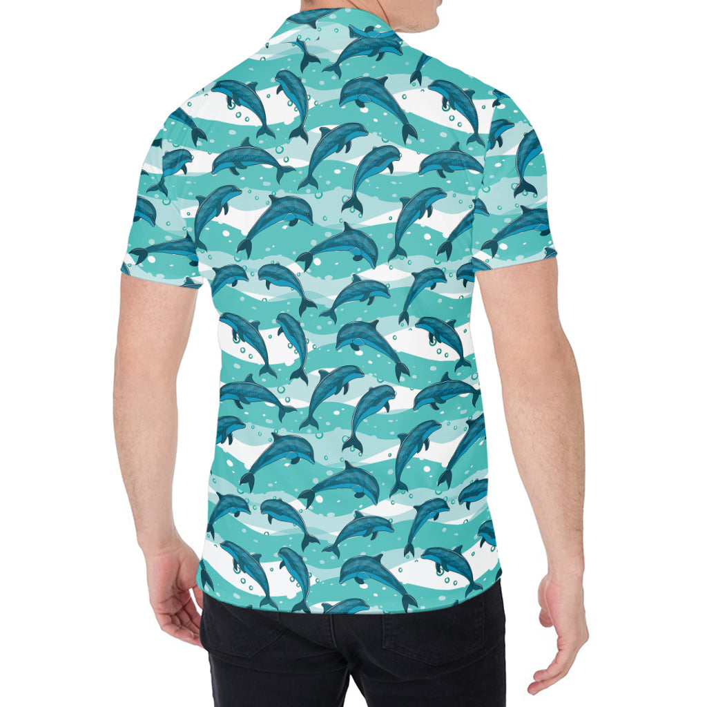 Dolphins In The Ocean Pattern Print Men's Shirt