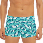 Dolphins In The Ocean Pattern Print Men's Short Boxer Briefs