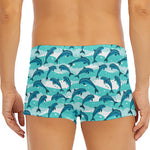 Dolphins In The Ocean Pattern Print Men's Short Boxer Briefs