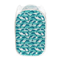 Dolphins In The Ocean Pattern Print Mesh Laundry Hamper