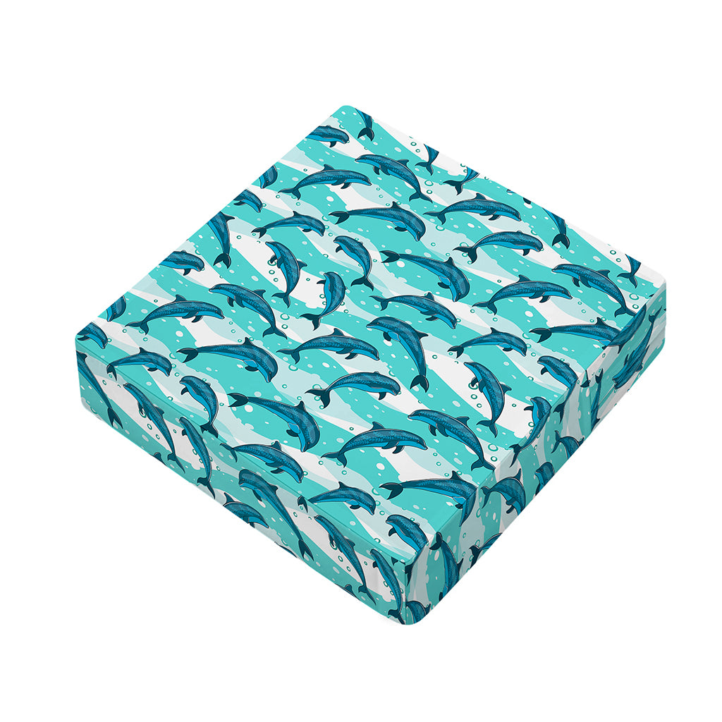 Dolphins In The Ocean Pattern Print Outdoor Seat Cushion Cover